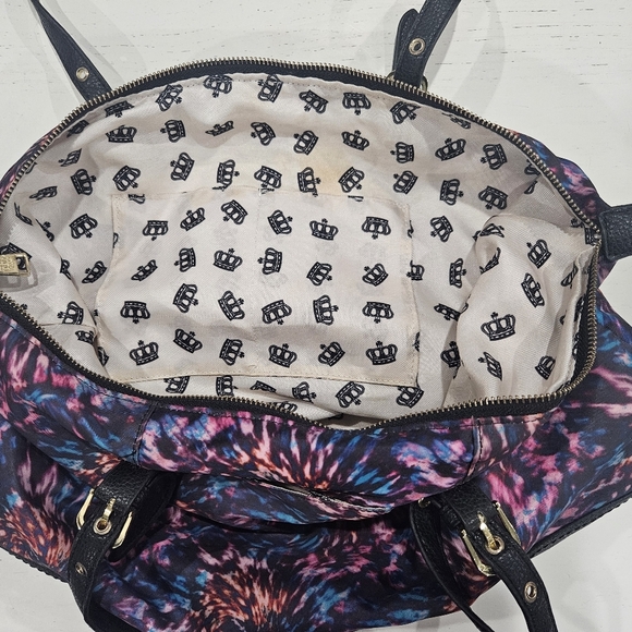 Rare Juicy Couture Tote Bag Tie Dye Colorful Weekend Travel Bag - Picture 12 of 12